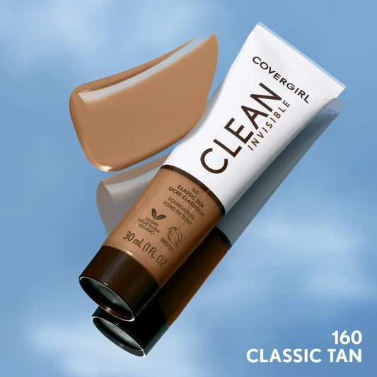 El Clean Invisible Foundation - 160 Classic Tan de Covergirl